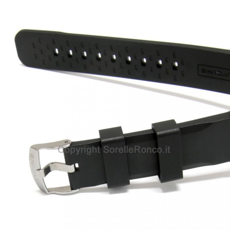 GLYCINE COMBAT SUB NERO BRACCIALE GOMMA 42MM