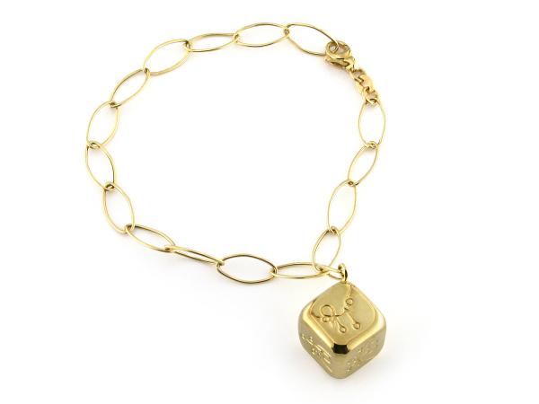 G4124-GL - Bracciale Pensieri Felici Oro Giallo 18kt 