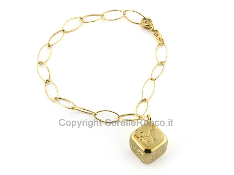 BRACCIALE PENSIERI FELICI ORO GIALLO 18KT 