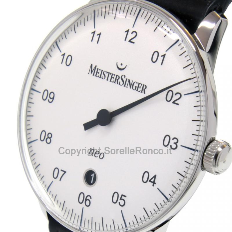 MEISTERSINGER FORM&STYLE NEO PLUS SILVER 40MM NERO