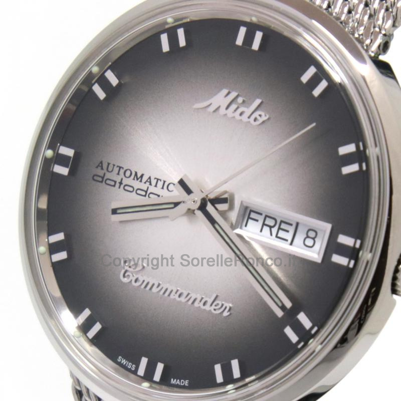 MIDO COMMANDER SHADE 37MM SILVER DAY DATE