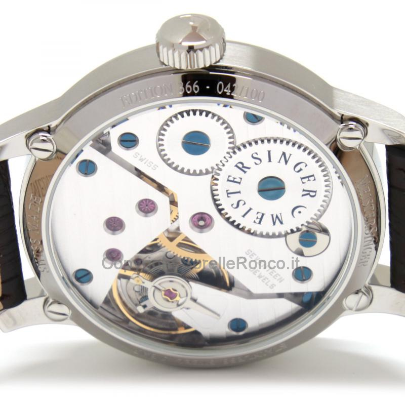 MEISTERSINGER SPECIALS 43MM SILVER PELLE LIMITED