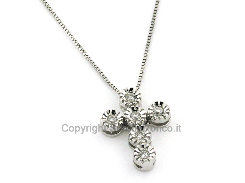 CF00131 - Croce in Oro con Diamanti
