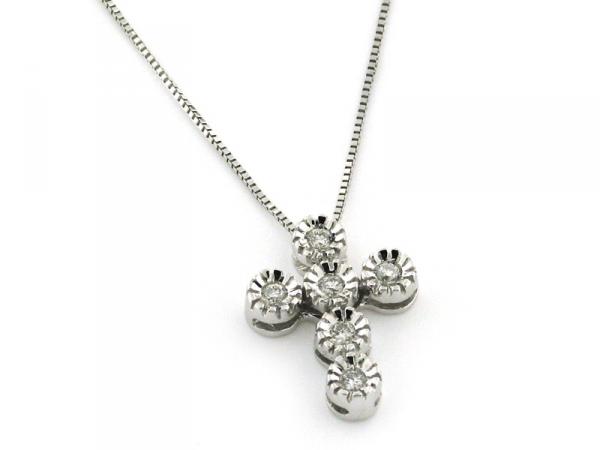 CF00131 - Croce in Oro con Diamanti