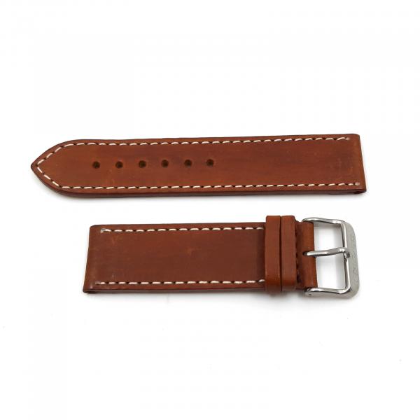 GL0183-251 - Cinturino Glycine Pelle Mogano e Bianca 22mm