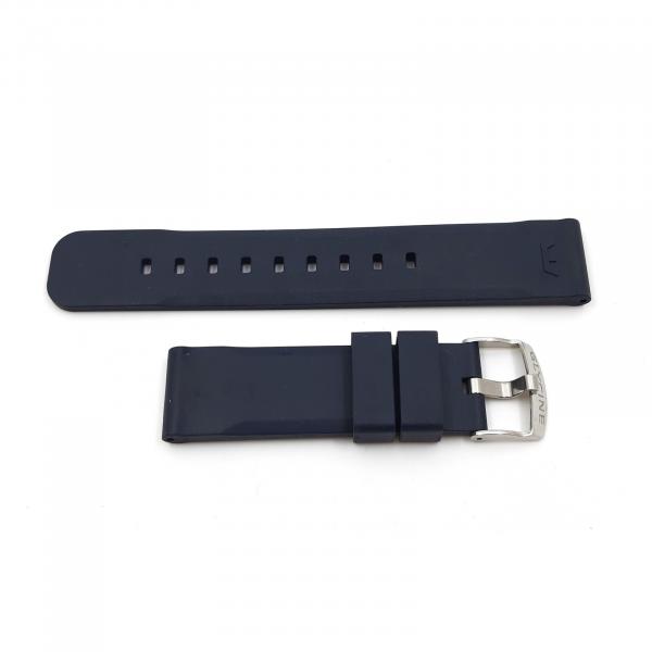 GLY-CIN-0003 - Cinturino Glycine Blu Opaco Gomma 22mm