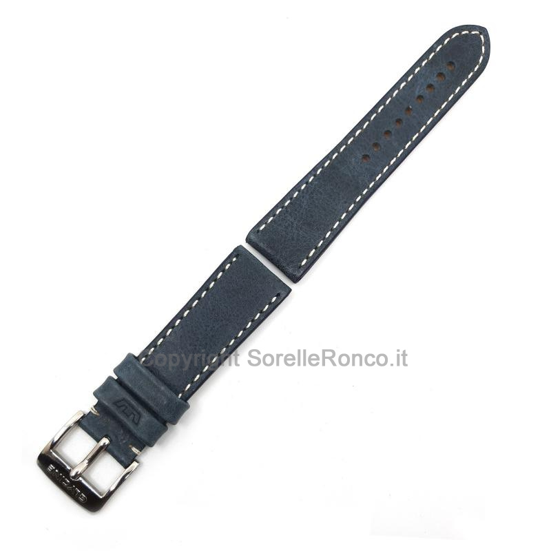 CINTURINO GLYCINE PELLE GRIGIO/BLU 24MM