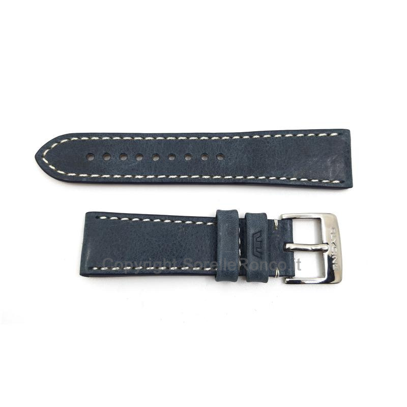 CINTURINO GLYCINE PELLE GRIGIO/BLU 24MM
