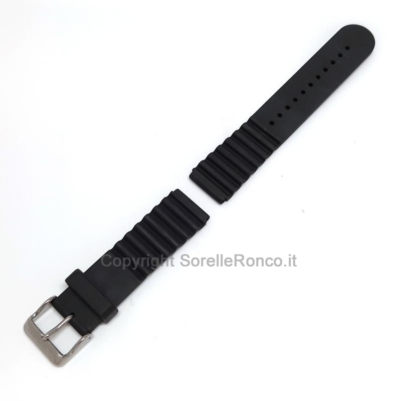 CINTURINO GLYCINE NERO OPACO GOMMA 20MM