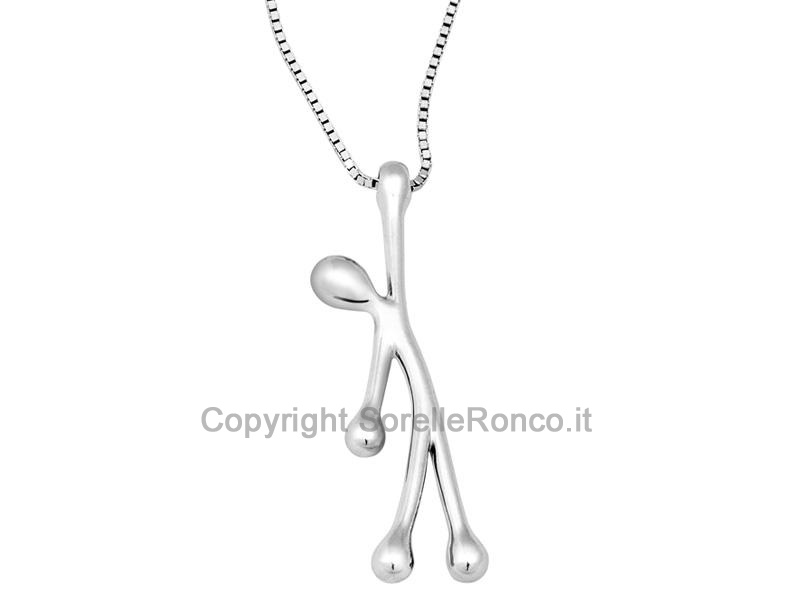 COLLANA CIONDOLO PENSIERI FELICI ARGENTO