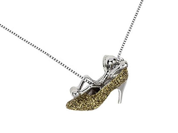 GS1007G - Collana Pensieri Felici Ciondolo Scarpetta Gold