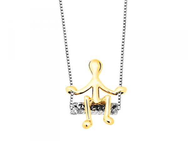 GS1015 - Collana Pensieri Felici Oro 18kt e Argento