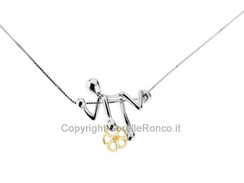 COLLANA PENSIERI FELICI CON FIORE 