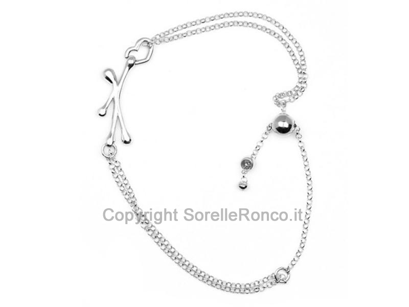 BRACCIALE PENSIERI FELICI CUORE IN ORO