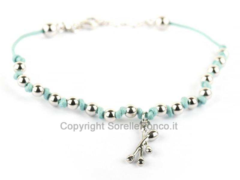 BRACCIALE PENSIERI FELICI COTONE VERDE