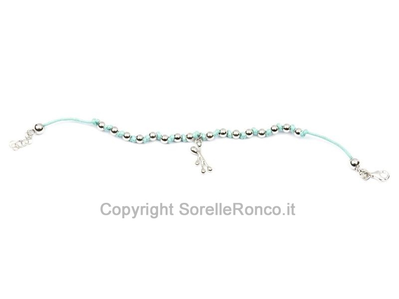 BRACCIALE PENSIERI FELICI COTONE VERDE