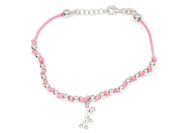 GS1047F - Bracciale Pensieri Felici Cotone Fucsia