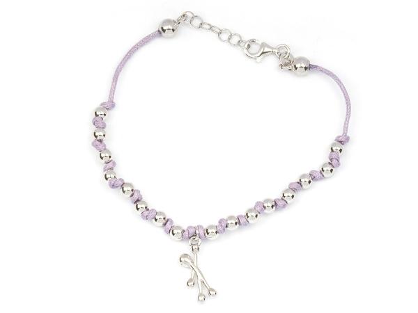 GS1047P - Bracciale Pensieri Felici Cotone Viola