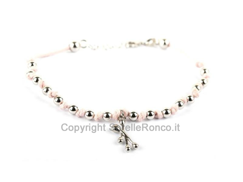 PENSIERI FELICI ARGENTO E COTONE ROSA