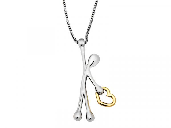 GS3001 - Ciondolo Pensieri Felici Oro e Argento 