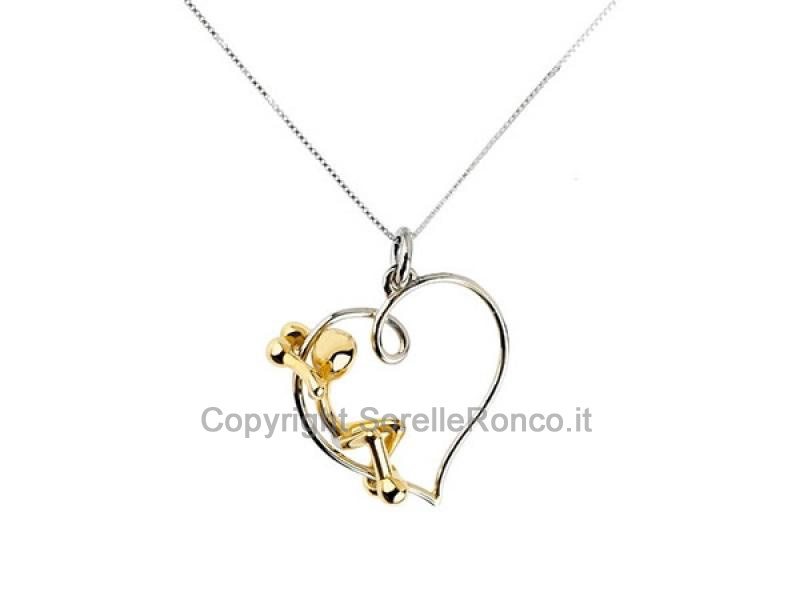 COLLANA PENSIERI FELICI ORO E ARGENTO 