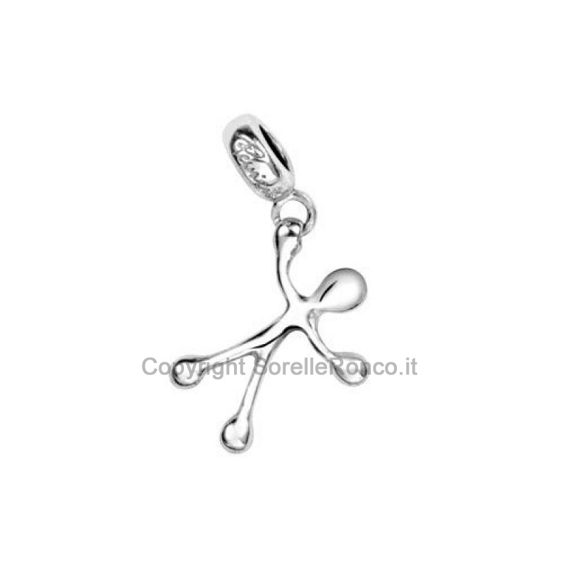 CHARM PENSIERI FELICI OMINO ABBRACCIO ARGENTO 925