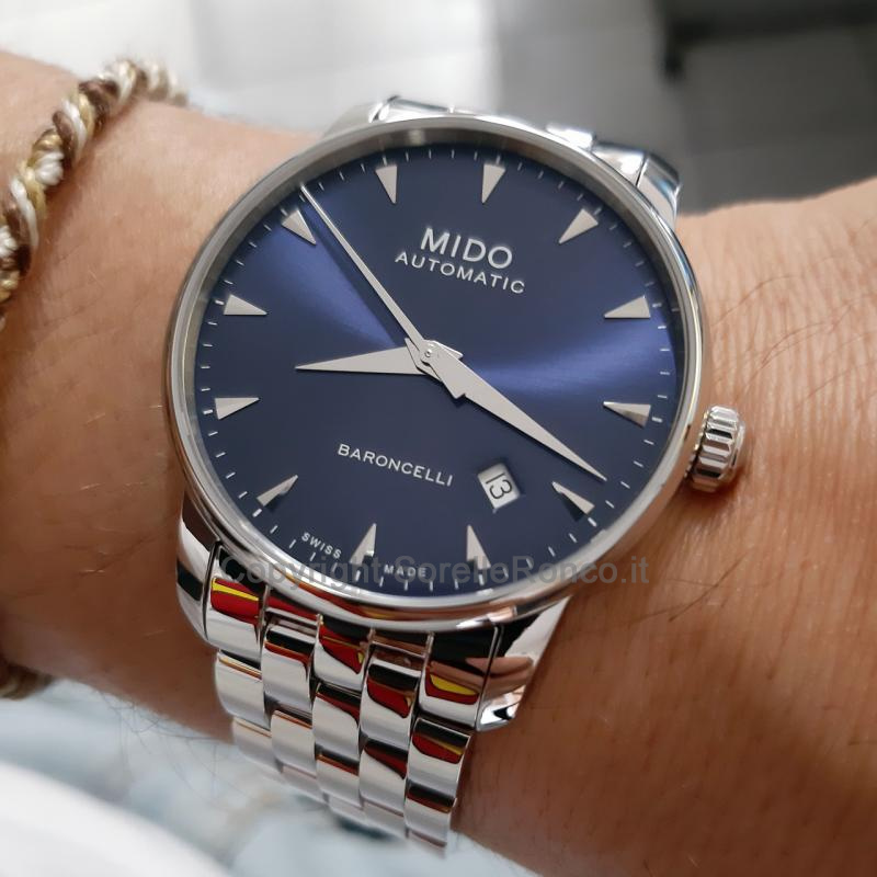 MIDO BARONCELLI BLU 38MM AUTOMATICO ACCIAIO