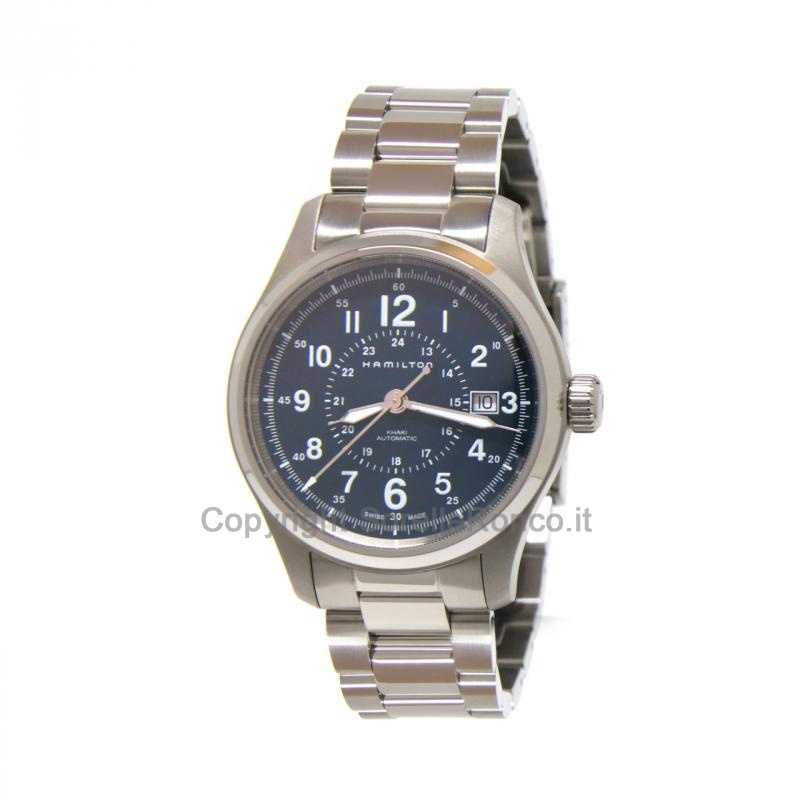 HAMILTON KHAKI FIELD BLU 40MM BRACCIALE ACCIAIO