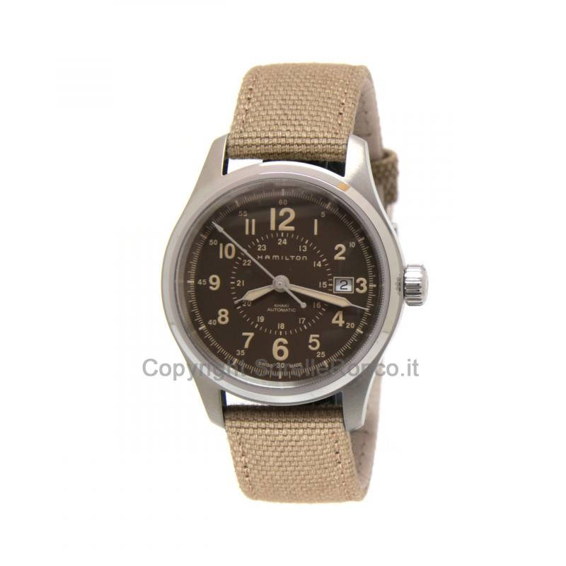HAMILTON KHAKI FIELD MARRONE 42MM CANVAS
