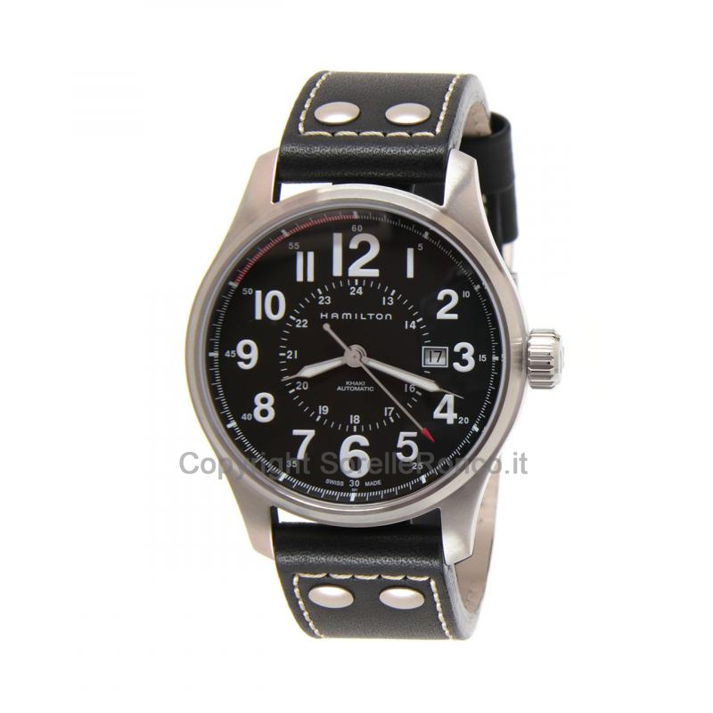 HAMILTON KHAKI FIELD OFFICER NERO 44MM