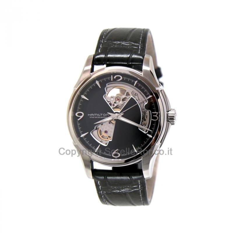 Jazzmaster Nero Open Heart 40mm Pelle