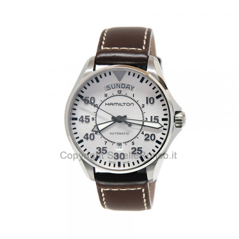 Khaki Pilot Day Date Cinturino Pelle 42mm