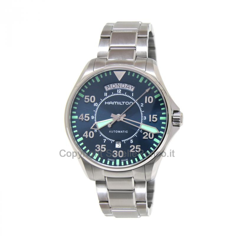 HAMILTON KHAKI AVIATION PILOT BLU AUTO 42MM
