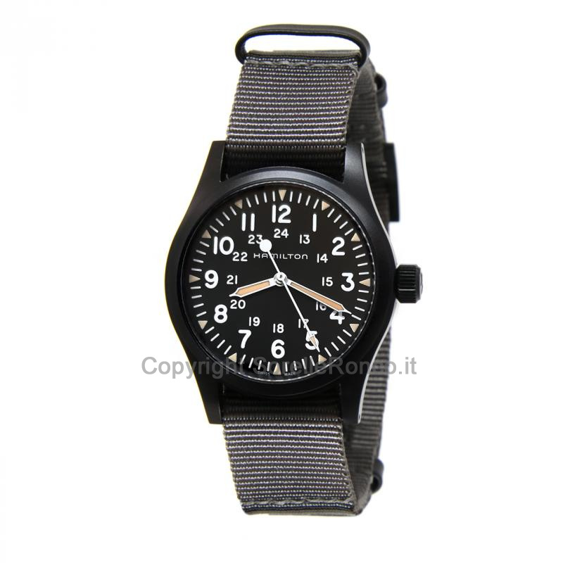 HAMILTON KHAKI FIELD MECHANICAL 38MM PVD NERO