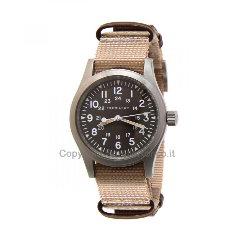 HAMILTON KHAKI FIELD 38MM MARRONE NATO BEIGE