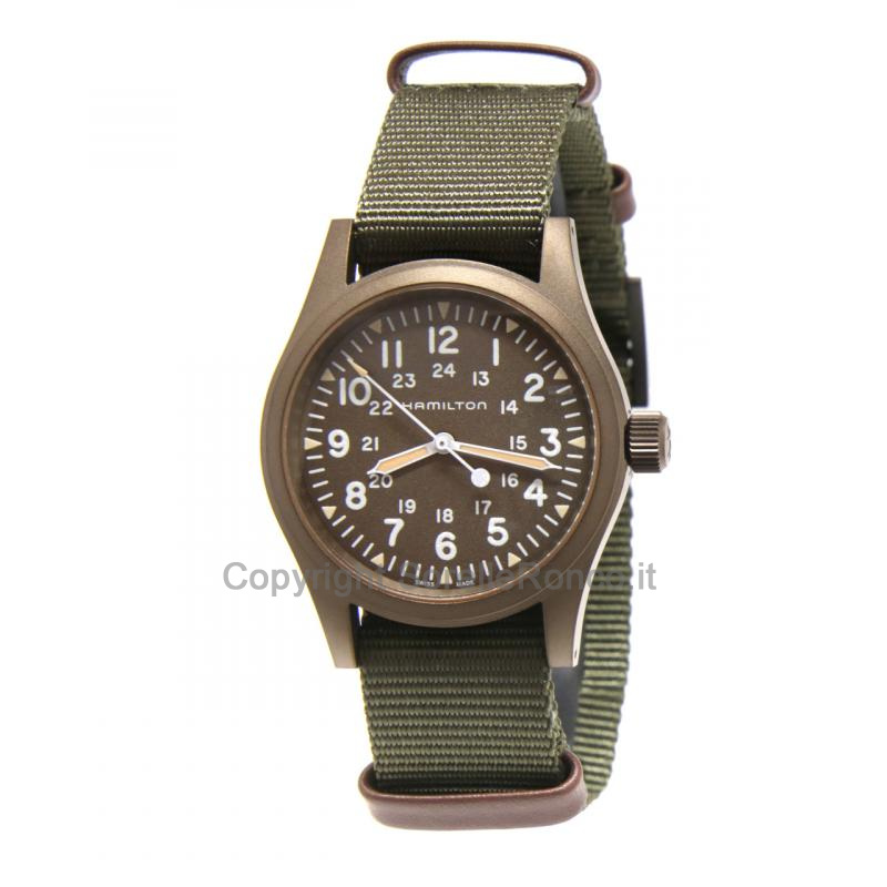 HAMILTON KHAKI FIELD 38MM VERDE CINTURINO NATO