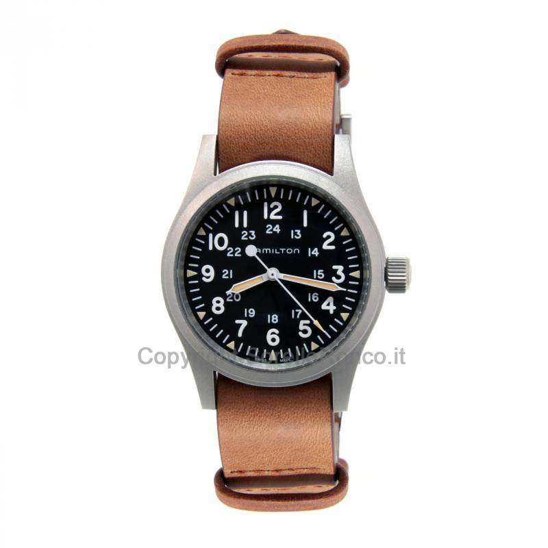 HAMILTON KHAKI FIELD MECHANICAL PELLE MARRONE 38MM