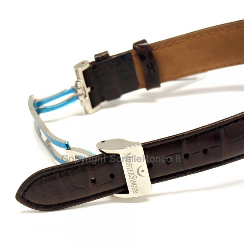 MEISTERSINGER CIRCULARIS MANUALE 43MM AVORIO PELLE