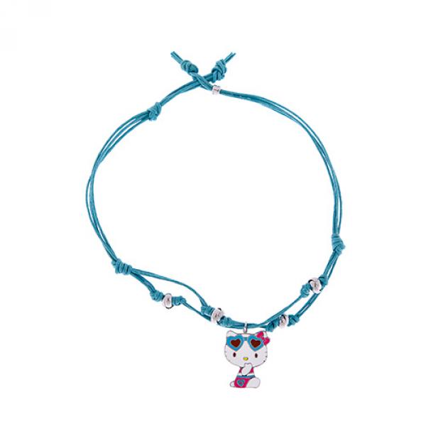 CS1 - Hello Kitty Collana Argento 925 Azzurro