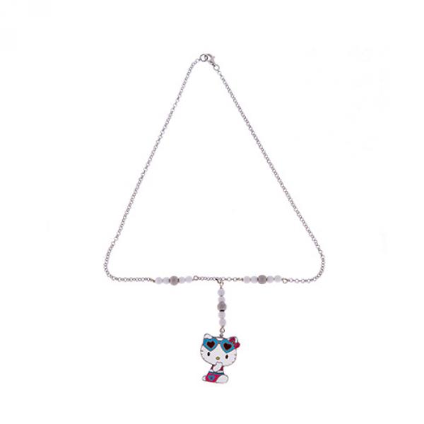 CS4 - Hello Kitty Collana Argento 925 Sfere Bianche