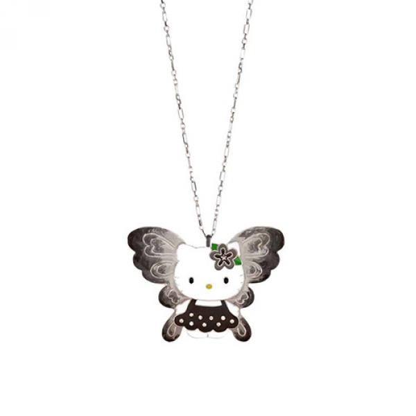 CF3 - Hello Kitty Collana Argento 925 Angelo Nero