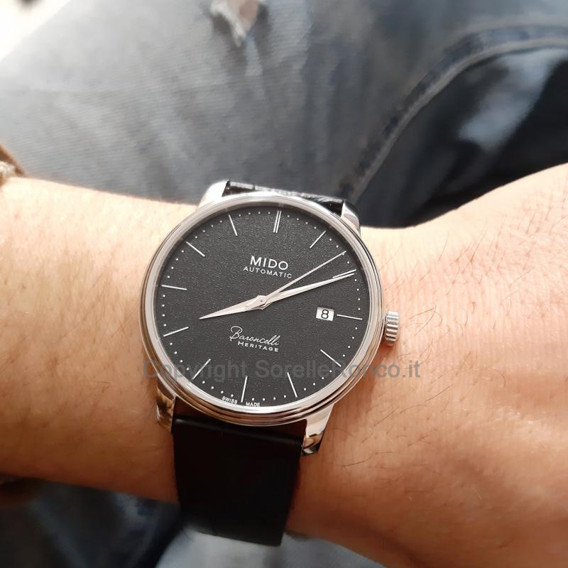 MIDO BARONCELLI III HERITAGE NERO 39MM PELLE