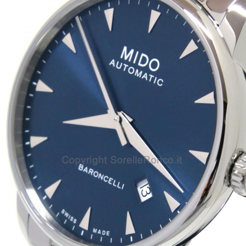 MIDO BARONCELLI BLU 38MM AUTOMATICO ACCIAIO