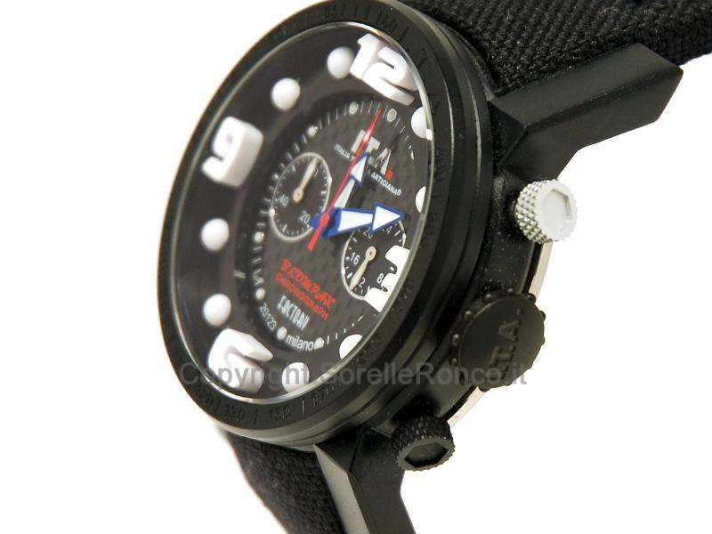 I.T.A. B.COMPAX 42MM NERO CHRONO QUARZOTESSUTO