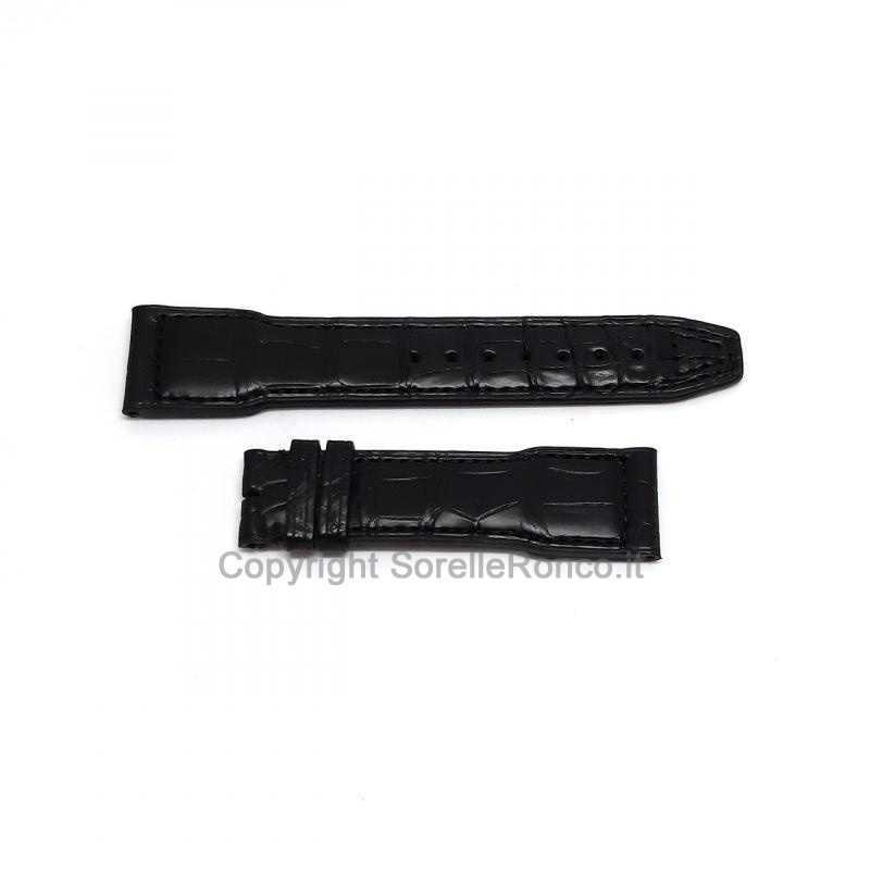 CINTURINO IWC PELLE ALLIGATORE NERA 20MM