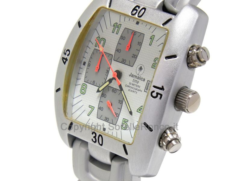 JAMAICA TIME CHRONO 43X35MM BIANCO ACCIAIO QUARZO