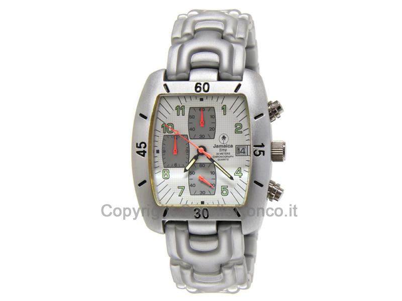 JAMAICA TIME CHRONO 43X35MM BIANCO ACCIAIO QUARZO
