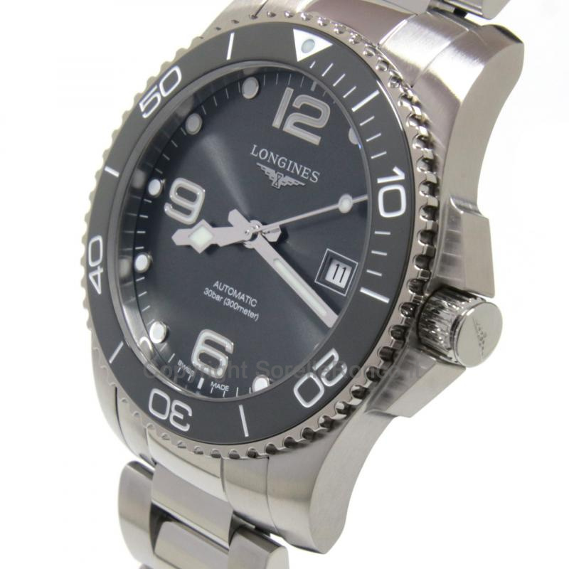 LONGINES HYDROCONQUEST GRIGIO 41MM GHIERA CERAMICA