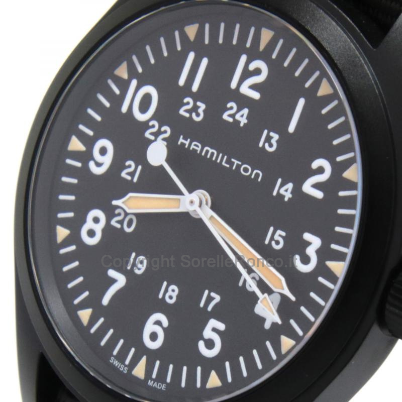 HAMILTON KHAKI FIELD MECHANICAL 38MM PVD NERO