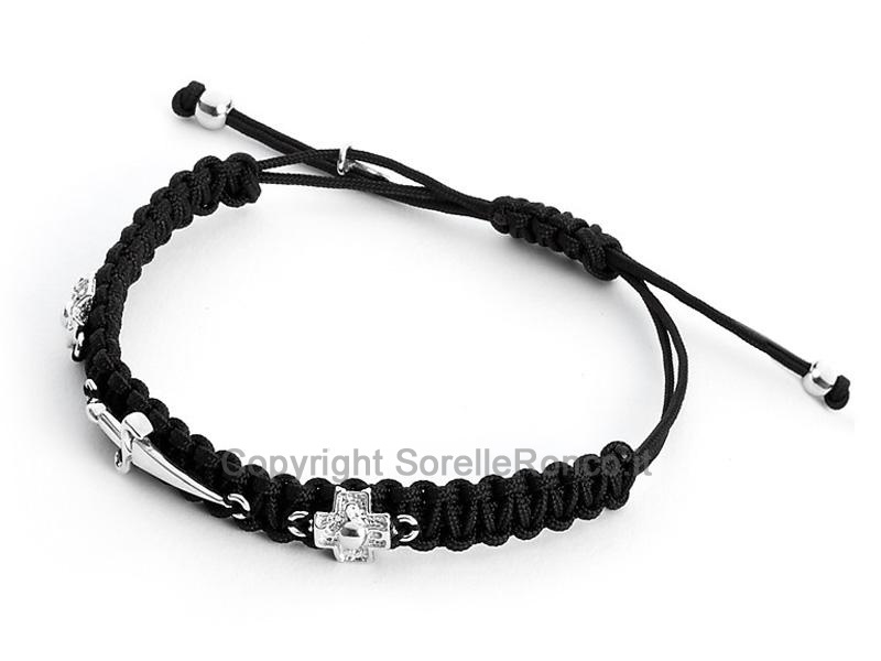 BRACCIALE CESARE PACIOTTI DOUBLE CROSS NERO